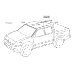 คิ้วยางรางน้ำหลังคา ข้างซ้าย ของแท้ 1 ชิ้น สำหรับ Toyota Vigo 4dr TGN16 ปี 2005-2014